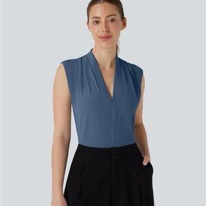 V-Neck Sleeveless Blouse